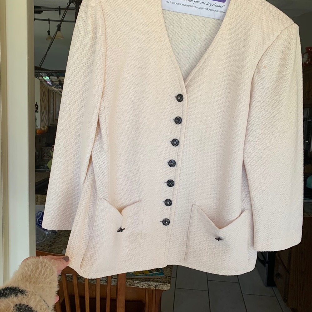 St. John winter white blazer